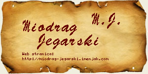 Miodrag Jegarski vizit kartica